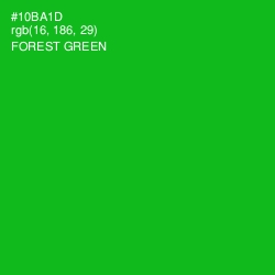 #10BA1D - Forest Green Color Image