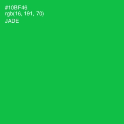 #10BF46 - Jade Color Image