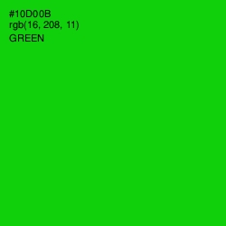 #10D00B - Green Color Image