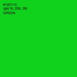 #10D11C - Green Color Image