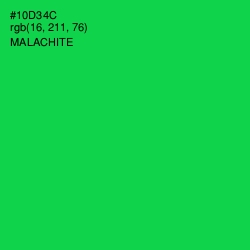 #10D34C - Malachite Color Image