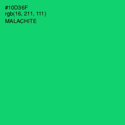 #10D36F - Malachite Color Image