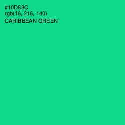 #10D88C - Caribbean Green Color Image