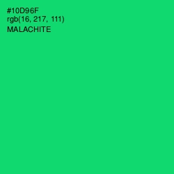 #10D96F - Malachite Color Image
