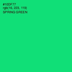 #10DF77 - Spring Green Color Image