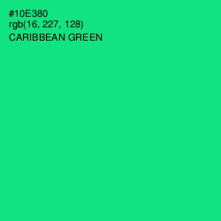#10E380 - Caribbean Green Color Image