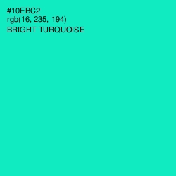 #10EBC2 - Bright Turquoise Color Image