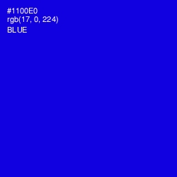 #1100E0 - Blue Color Image