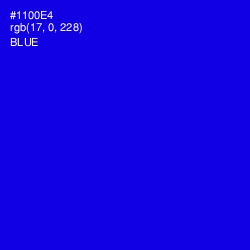 #1100E4 - Blue Color Image