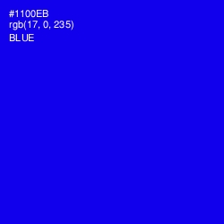 #1100EB - Blue Color Image