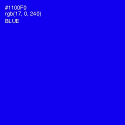 #1100F0 - Blue Color Image