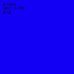 #1100F3 - Blue Color Image