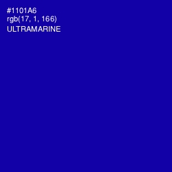 #1101A6 - Ultramarine Color Image