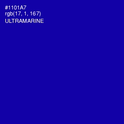 #1101A7 - Ultramarine Color Image