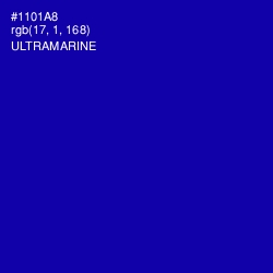 #1101A8 - Ultramarine Color Image