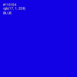 #1101E4 - Blue Color Image