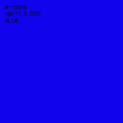 #1103EB - Blue Color Image