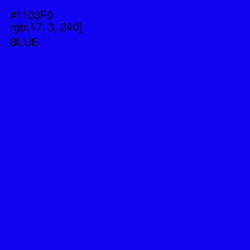 #1103F0 - Blue Color Image