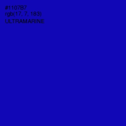 #1107B7 - Ultramarine Color Image