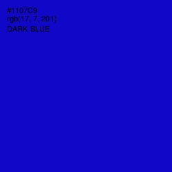 #1107C9 - Dark Blue Color Image