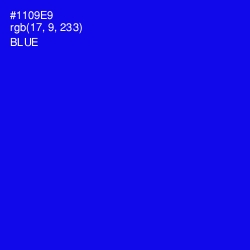 #1109E9 - Blue Color Image