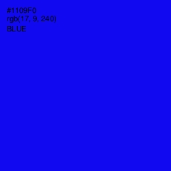 #1109F0 - Blue Color Image