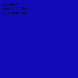 #110BB7 - Ultramarine Color Image