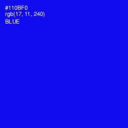#110BF0 - Blue Color Image