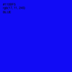 #110BF5 - Blue Color Image