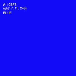 #110BF8 - Blue Color Image