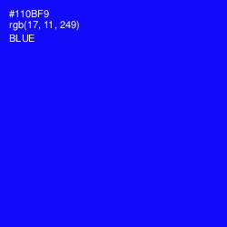 #110BF9 - Blue Color Image