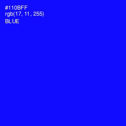 #110BFF - Blue Color Image