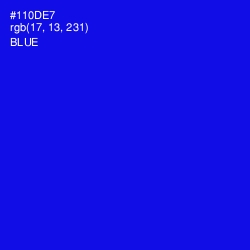 #110DE7 - Blue Color Image