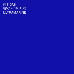#1110A8 - Ultramarine Color Image