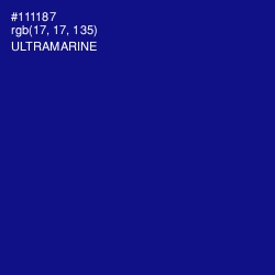 #111187 - Ultramarine Color Image