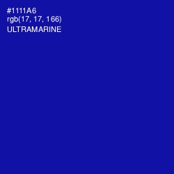 #1111A6 - Ultramarine Color Image