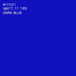 #1111C1 - Dark Blue Color Image