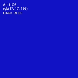 #1111C6 - Dark Blue Color Image