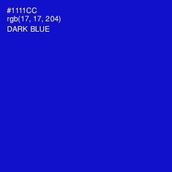 #1111CC - Dark Blue Color Image