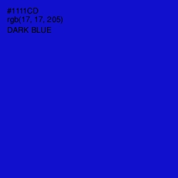 #1111CD - Dark Blue Color Image