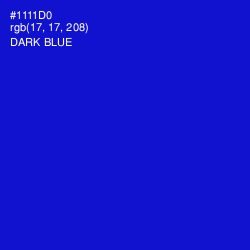 #1111D0 - Dark Blue Color Image