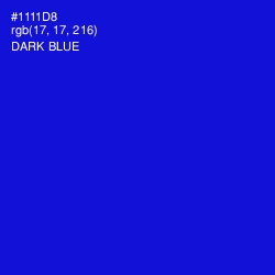 #1111D8 - Dark Blue Color Image