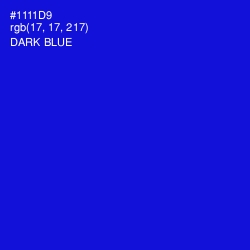 #1111D9 - Dark Blue Color Image