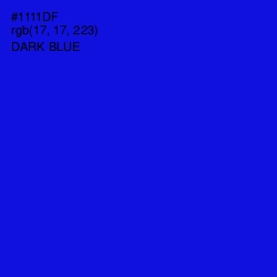 #1111DF - Dark Blue Color Image