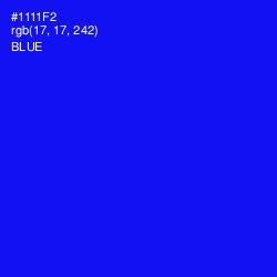 #1111F2 - Blue Color Image