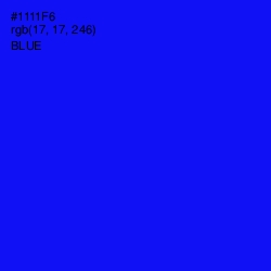 #1111F6 - Blue Color Image