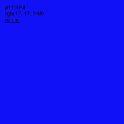 #1111F8 - Blue Color Image