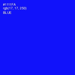 #1111FA - Blue Color Image