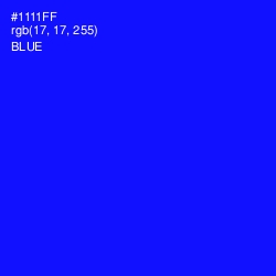 #1111FF - Blue Color Image