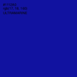 #1112A0 - Ultramarine Color Image